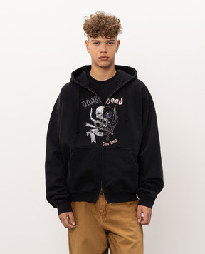 Vetements Чорна спортивна куртка з принтом MH27ZU241B