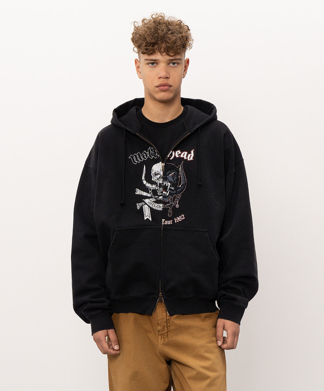 Vetements Черная спортивная куртка с принтом MH27ZU241B изображение 3