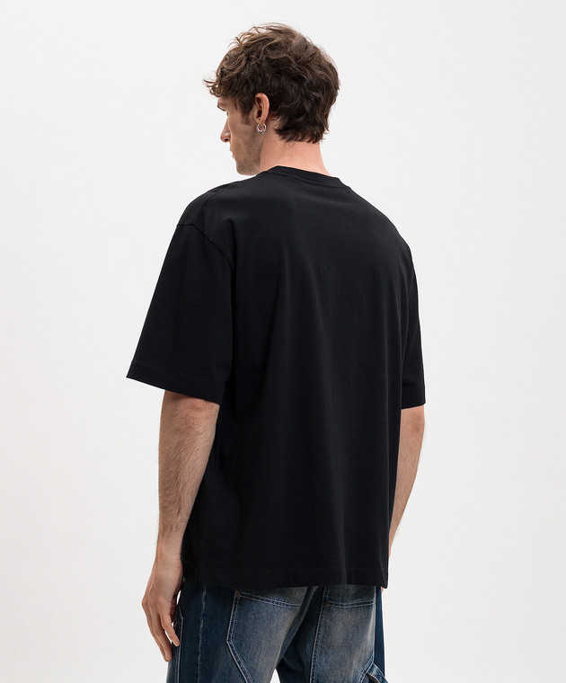 Off-White Черная футболка Caravaggio 44MAA120S26J00C изображение 4