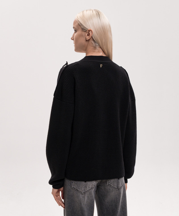 Dondup Черный кардиган из шерсти DT455M00988D002 изображение 4