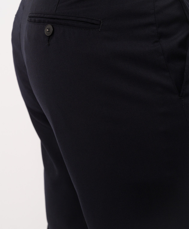 Canali Темно-сині штани з вовни AR03652V91659 зображення 5