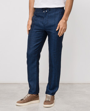 Doriani Cashmere Сині штани з льону P207269NP269782538