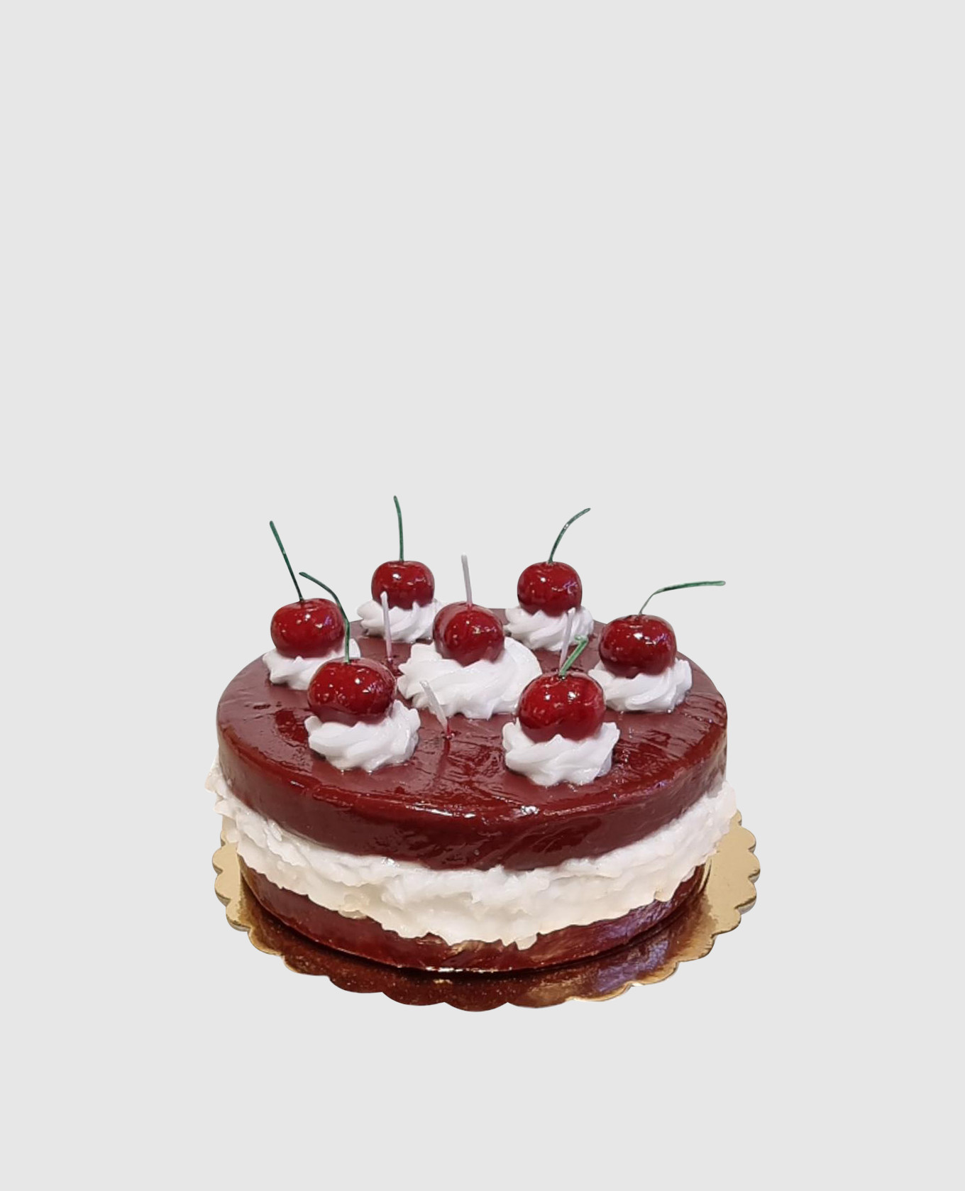 

Ароматическая свеча в форме вишневого чизкейка, Красный, Свечи