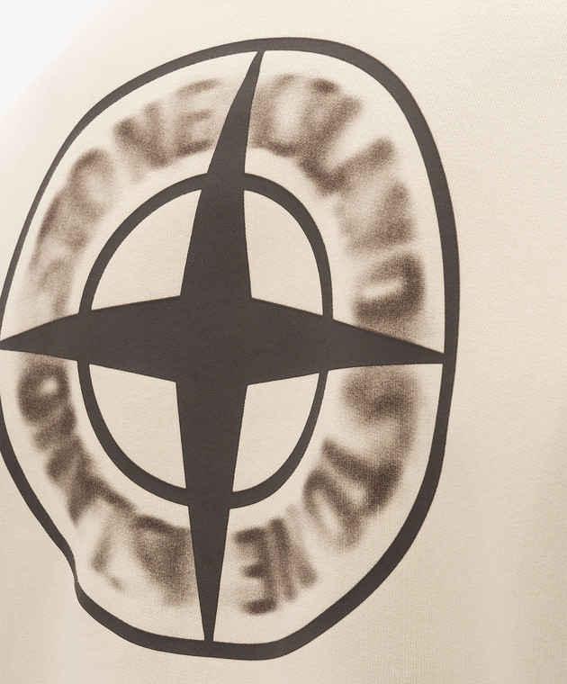 Stone Island Бежевий світшот з принтом логотипа L2S156100039S0477 зображення 5