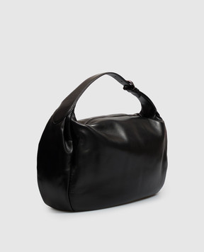 Brunello Cucinelli Черная кожаная сумка Boule MBPLB2832P