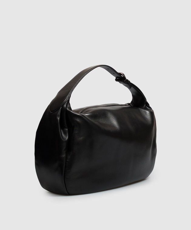 Brunello Cucinelli Черная кожаная сумка Boule MBPLB2832P изображение 3