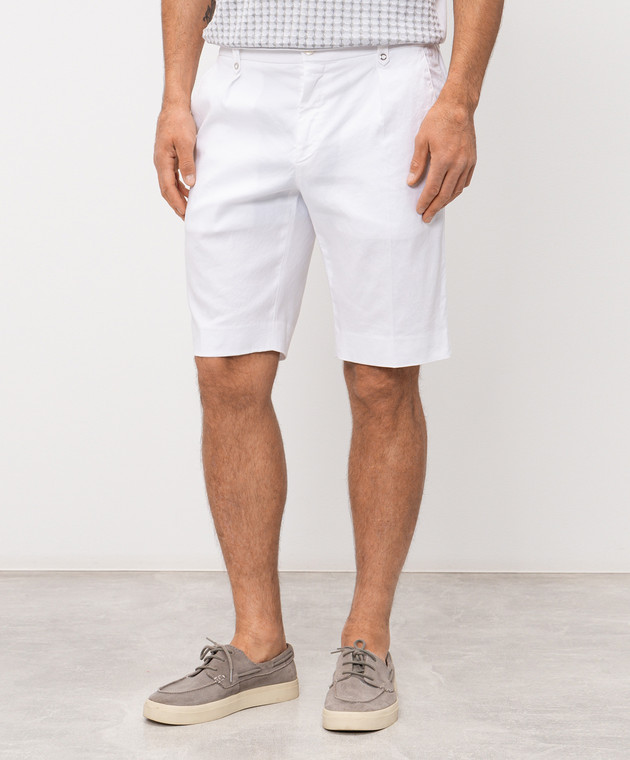 Stefano Ricci Белые шорты с льном M1T6100180LCTL1U изображение 3