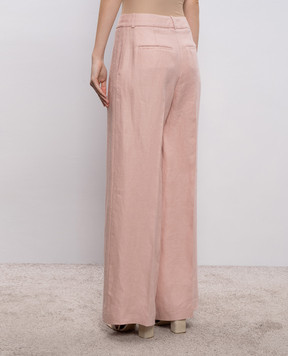 Peserico Рожеві штани з льону з ланцюжком A0404002606