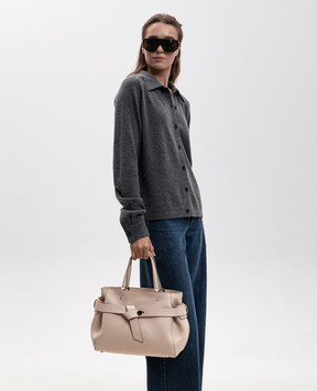 Gianni Chiarini Бежева шкіряна сумка-тоут Miranda BS11886RNGFRSH