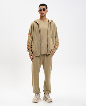 Off-White Спортивна куртка Ink Arrow кольору хакі 44MBE015F5F002