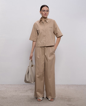 Peserico Бежеві штани з візерунком логотипа A0460201979