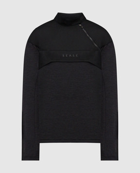 Sease Серая толстовка с шерстью и принтом логотипа WT039TJ073