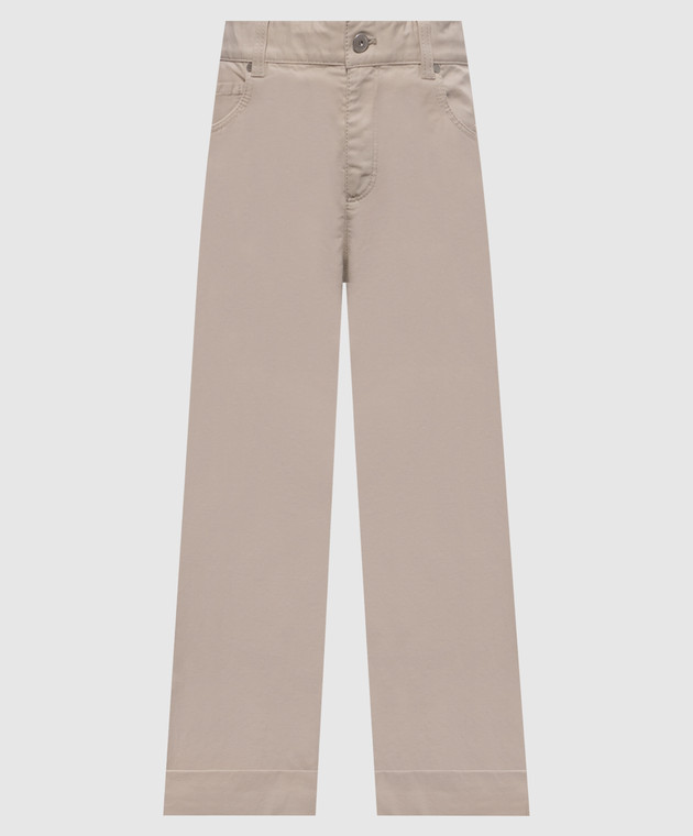 Brunello Cucinelli Бежевые джинсы с отворотами MD013P4114