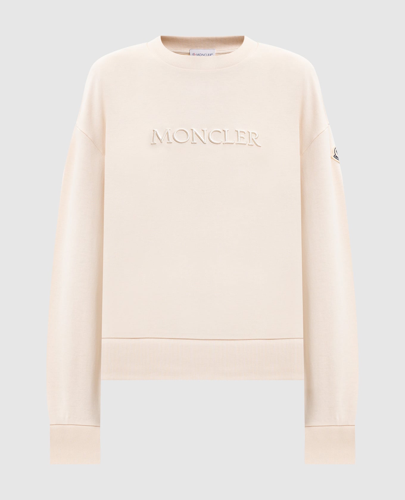 Бежевий світшот з логотипом