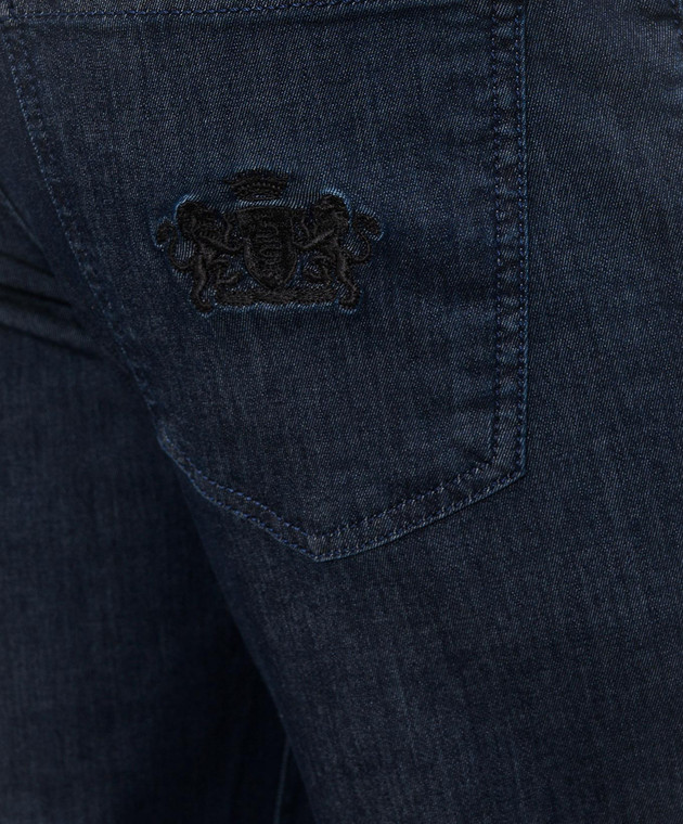 Castangia dal 1850 Сині джинси з вишивкою 5T123S26 зображення 5