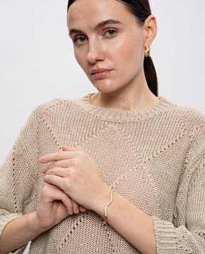 Missoma Золотые серьги с позолотой Molten Snow MTGE7CZ