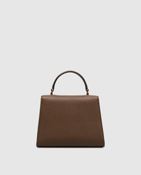 Valentino Коричнева шкіряна сумка-трапеція Vsling 9W2B0T85YCZ