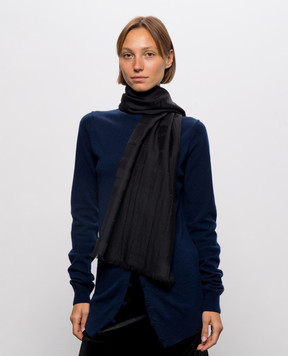 Givenchy Чорний шарф з вовни та шовку 710012369001