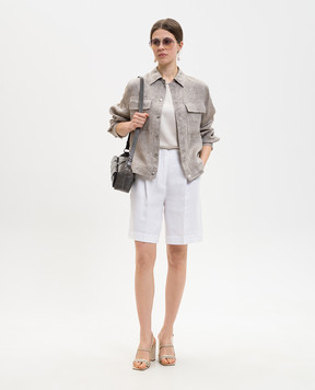 Peserico Бежева куртка з льону S25080D02600