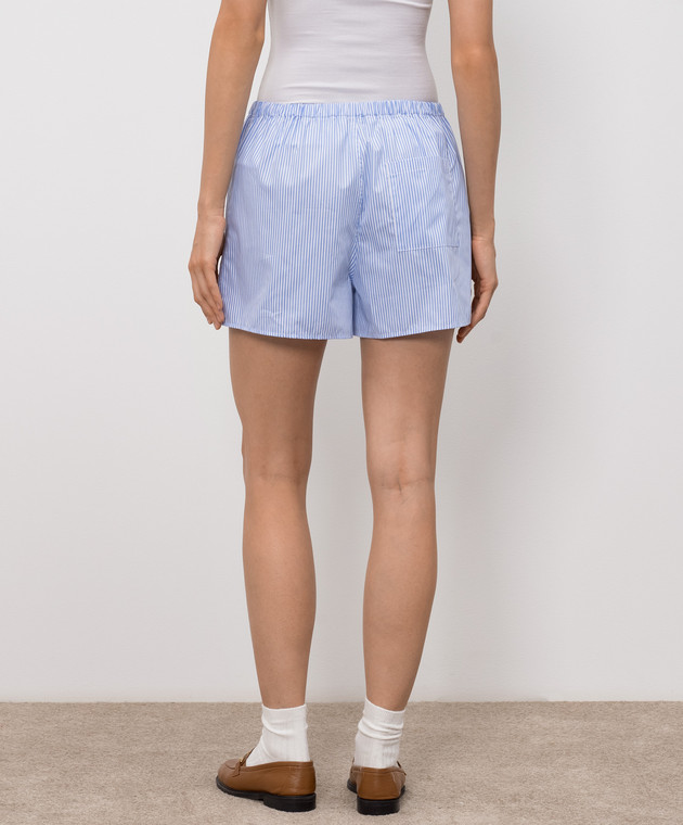 Sporty & Rich Блакитні шорти в смужку SH035710302ST02 зображення 4