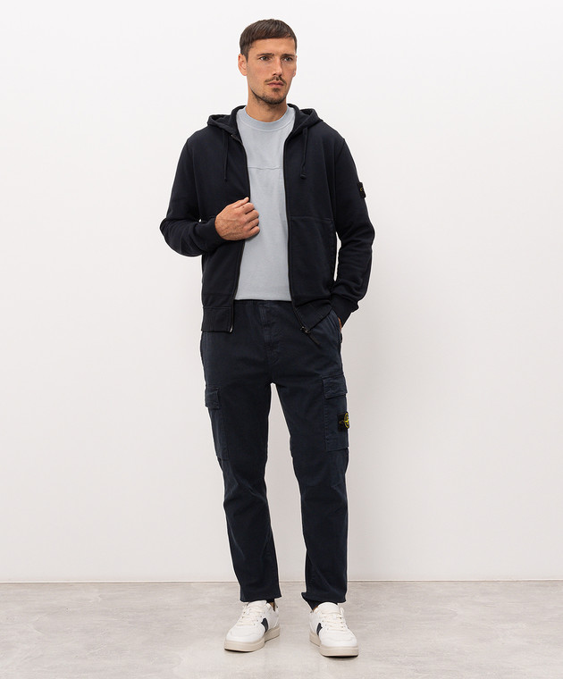 Stone Island Сині джогери з патчем логотипа L2S153100033S00L1 зображення 2