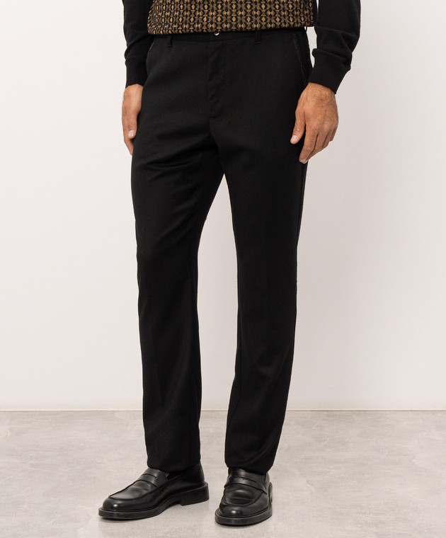 Stefano Ricci Черные брюки из шерсти M8T63B0180T6054 изображение 3