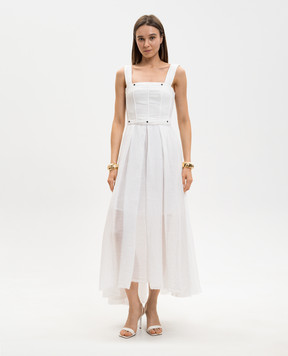 Masnada Біла сукня з рамі 8055