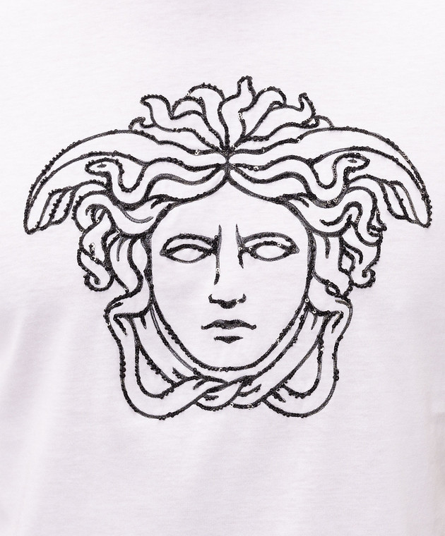 Versace Белая футболка с логотипом Medusa 10264521A18452 изображение 5