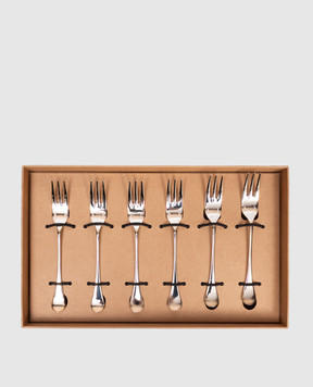 Brunello Cucinelli Набор серебристых десертных вилок MLPOS1S003