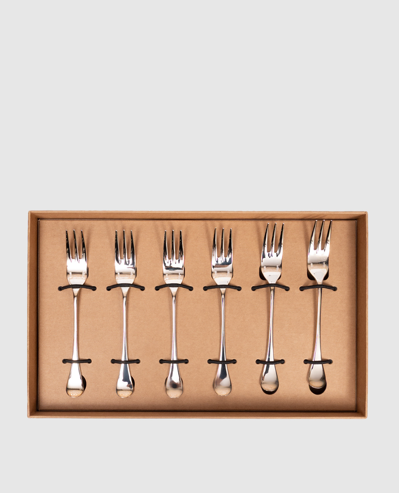 

Набор серебристых десертных вилок, Серебристый, Столовые приборы