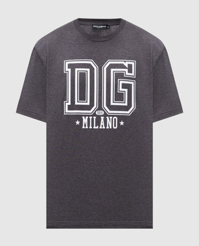 Dolce&Gabbana Сіра меланжева футболка з логотипом G8PN9TG7PLQ