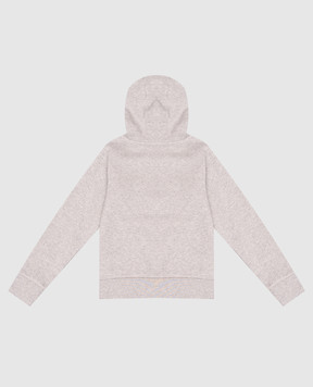 Moncler ENFANT Дитяче сіре утеплене худі з принтом логотипа L29548G00016899PS