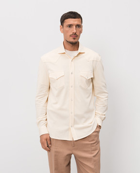 Brunello Cucinelli Бежевая рубашка ME8546666P