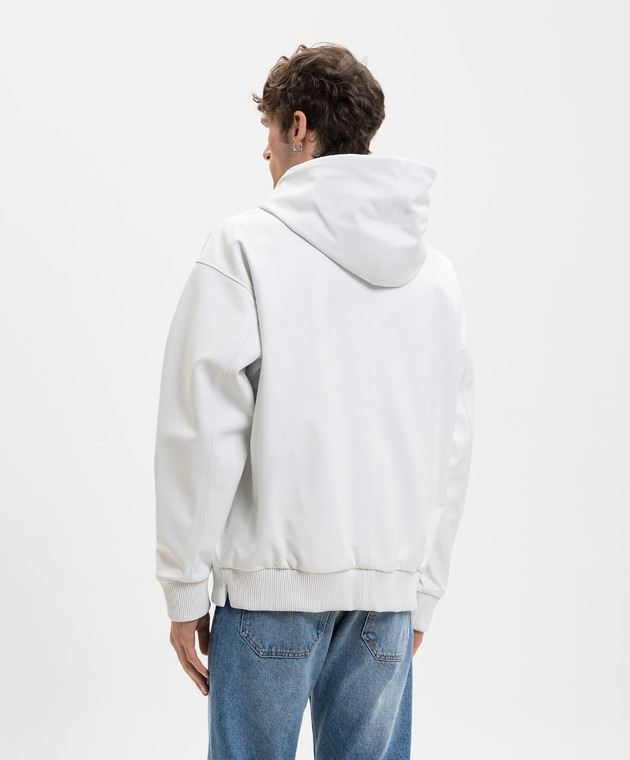 Off-White Біла шкіряна куртка 44XJA13RS26L003 зображення 4