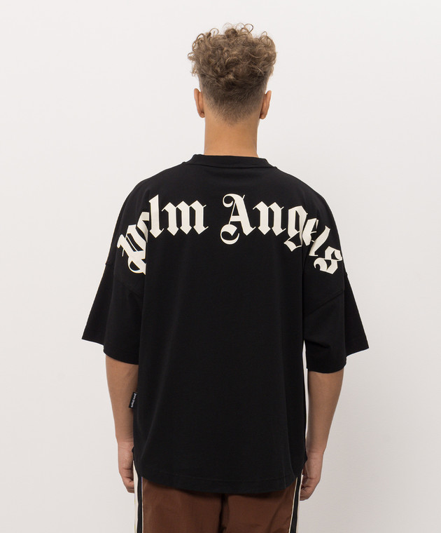 Palm Angels Футболка чорного кольору з принтом логотипа PAMAA005JR002 зображення 4