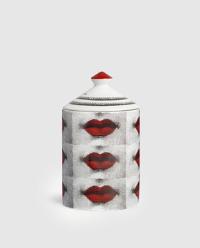 Fornasetti Ароматична свічка - Bocche Décor в керамічному свічнику FPSM005YFP