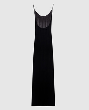 Saint Laurent Черное платье CASSANDRE с открытой спиной 876792Y38DS