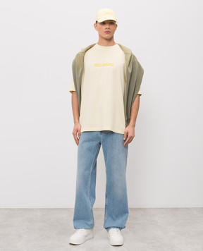 Axel Arigato Желтая футболка Bale с принтом логотипа A3845003