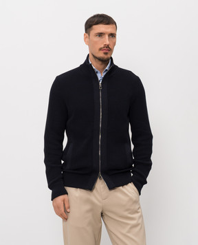 ISAIA Синий кардиган из хлопка MG8458Y0540