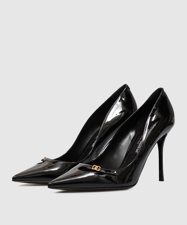 Dolce&Gabbana Черные кожаные лакированные туфли CD2004A1471 изображение 2