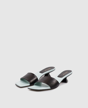 Sergio Rossi Чорні шкіряні мюлі Sculpt B14530MCPT04