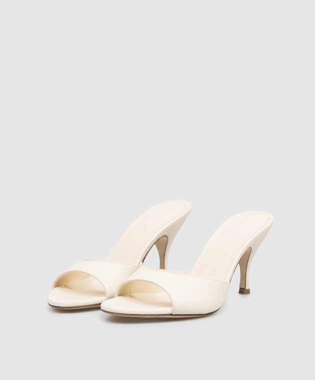 Aeyde Бежеві шкіряні мюлі Samia HS0693001002126 зображення 2