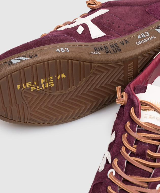 Premiata Замшевые бордовые кроссовки BSKTCLAD BSKTCLAD7688 изображение 5