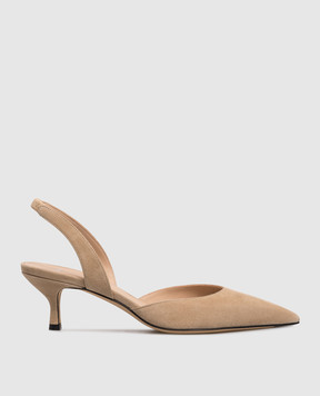 Kiton Бежевые замшевые слингбеки D54811K0525F