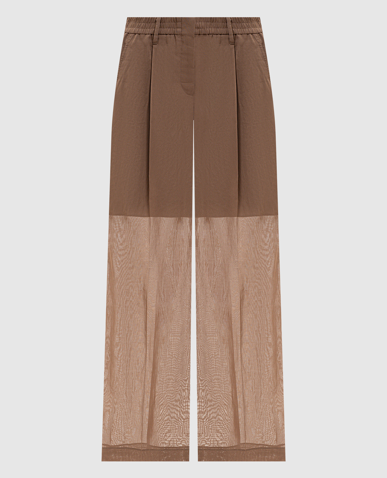 Коричневые брюки с цепочкой