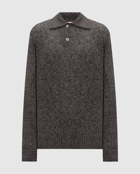 Brunello Cucinelli Серый свитер с шерстью альпаки и кашемиром MTF709905