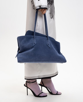 The Attico Синяя замшевая сумка-тоут La Passeggiata 260WAH00054LBT007AA