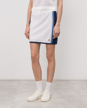 Casablanca Біла ажурна спідниця з вовною WSS26KW126401