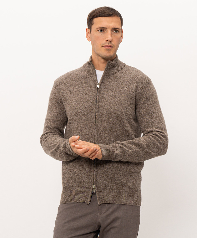 Cashmere&Whiskey Коричневий кардиган 50706 зображення 3