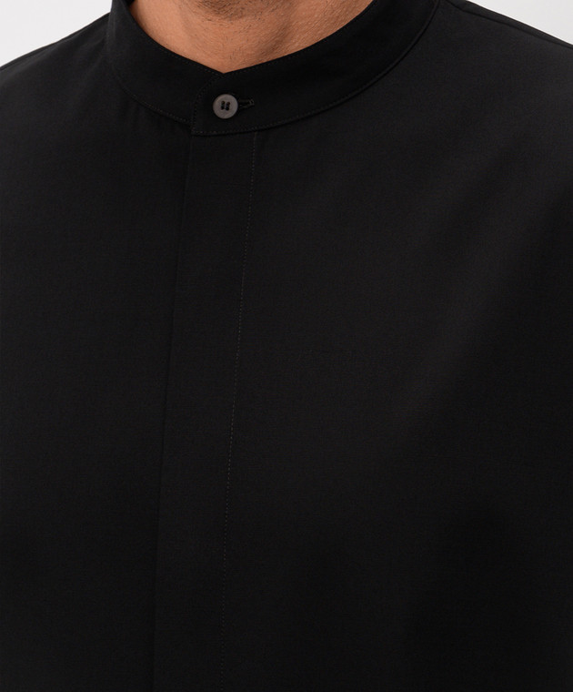 Fear of God Чорна сорочка Mandarin Relaxed з вовною FG9M60606OXF зображення 5